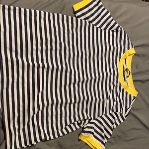 shein navy stripped shirt